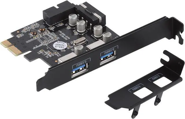 Main image of PCI-E Expansion Card Adapte, ORICO 2 Port USB3.0 PCI Express Host Controller Card 4PIN to 15 PIN Power Cable (2 Port & 19PIN )Internal Card with Power Cable for Mac OS Windows XP / Vista ( PME-4UI )