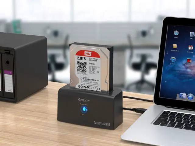 Alt view image 7 of 7 - ORICO USB 3.0 to SATA HDD External Hard Drive Docking Station W/ Power Adapter for 2.5 and 3.5 inch SATA Hard Drive HDD  SSD - Black