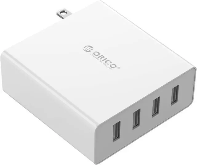 Alt view image 2 of 7 - ORICO 4 Port USB Wall Charger for Smartphones and Tablets 5V2.4A*4  6A 30W Total Output  -White (DCW-4U-US)