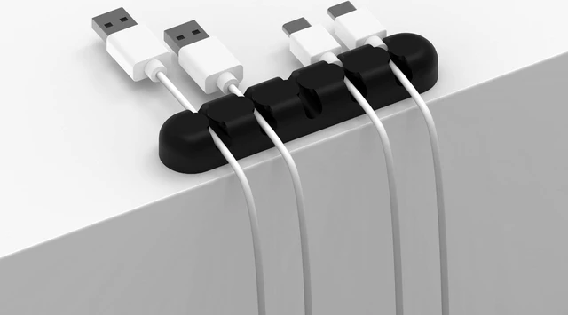 Alt view image 2 of 7 - ORICO Multipurpose Silicone Cable Clip Grip Wire Cord Type USB Desk Wall Desktop Organizer Charger Holder for Power Cords and Cellphone Cables