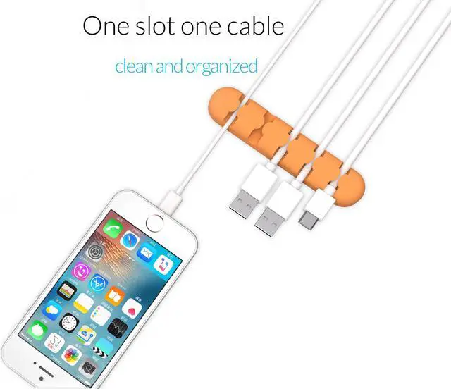 Alt view image 4 of 7 - ORICO Reusable Silicone Cable Ties Cable Management Cable Organizer Clip Grip Wire Cord for PC,Mouse Cable,Office and Home