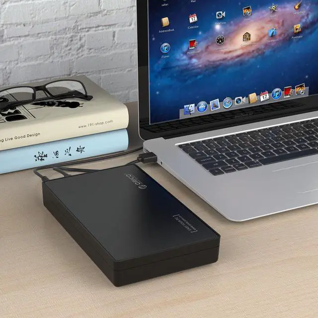 Alt view image 7 of 7 - ORICO 3.5 inch USB 3 Type C to SATA External Hard Drive Enclosure Case Toolless 5Gbps SuperSpeed for 2.5/3.5 inch HDD SSD [Support UASP Protocol 8TB Max] - Black