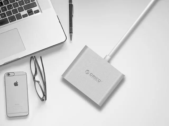 Alt view image 7 of 7 - [5-in-1] ORICO USB-C Type-C Universal Docking Stations with TF SD Card Reader USB3.1 Gen1 with 2 USB3.0 Ports Support OTG Function Power Delivery USB-C Port for MacBook Pro