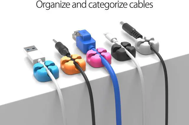 Alt view image 2 of 6 - ORICO Cable Winder Wire Organizer Desktop Clips Cord Management Headphone Cord Holder For iPhone Charging Data Line