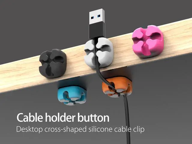 Alt view image 4 of 6 - ORICO Cable Winder Wire Organizer Desktop Clips Cord Management Headphone Cord Holder For iPhone Charging Data Line