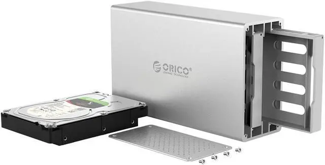 Alt view image 2 of 7 - ORICO 2 Bay Hard Drive Enclosure 3.5inch Type-C to SATA Aluminum Alloy External HDD/SSD Storage Drive Enclosure Screw Installation Data Safe Protection for Enterprise Backup Up to 40TB - WS200C3
