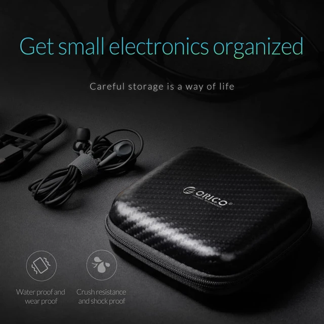 Alt view image 5 of 6 - ORICO PBS95 Earphone Accessories Earphone Case Bag Headphones Portable Storage Case Bag Box Small for Cable , Charger, etc