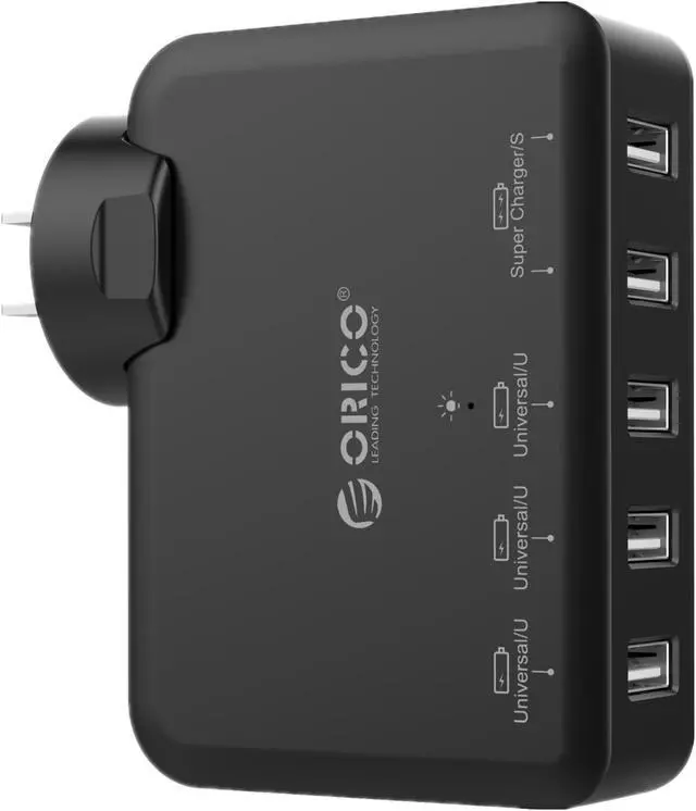 Main image of ORICO DCAP-5U 5-Port USB Wall Charger Adapter - Black