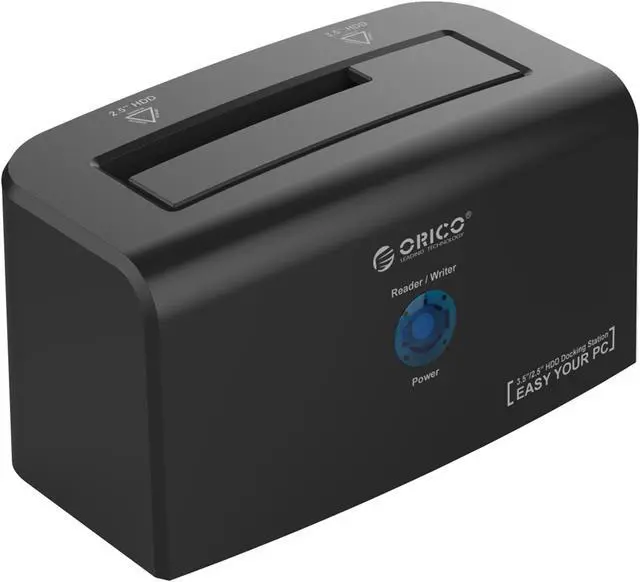 Main image of ORICO USB 3.0 to SATA HDD External Hard Drive Docking Station W/ Power Adapter for 2.5 and 3.5 inch SATA Hard Drive HDD  SSD - Black