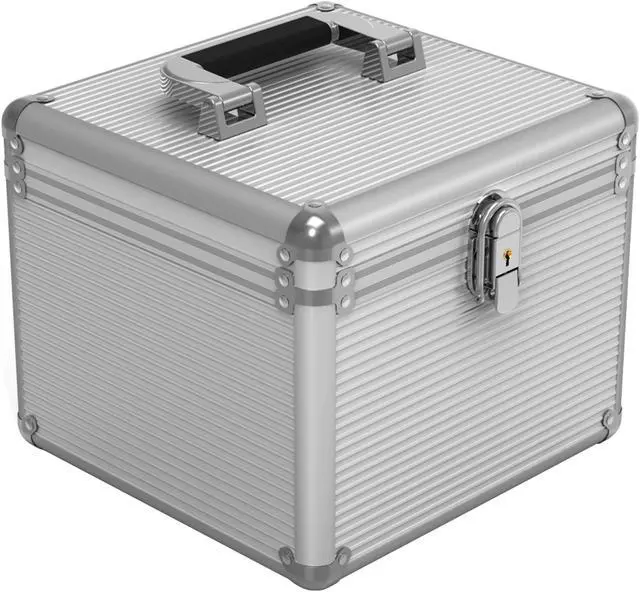 Main image of ORICO Aluminum Hand-held Multi-protection 10 Bay 3.5 inch HDD Protective Storage Carrying Box with Security Lock - Silver (BSC35-10) (not including HDD)