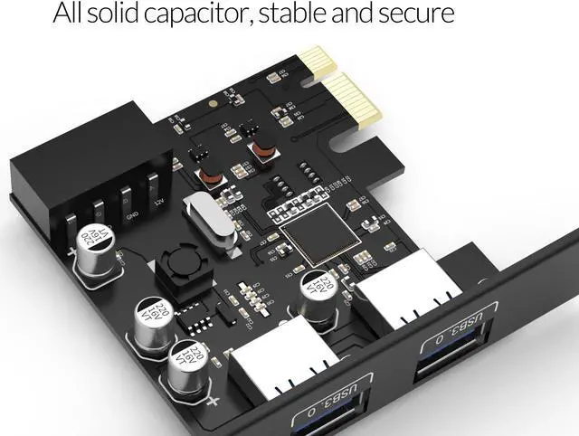 Alt view image 5 of 7 - ORICO USB 3.0 PCI-Express Card 2 USB 3.0 Ports With 4PIN to 15 PIN Power Cable Speed Up to 5.0 Gbps Compact for Mac OS, Windows and Linux