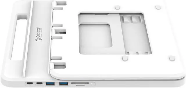 Alt view image 6 of 7 - ORICO Laptop Holder USB-C to HDMI-Compatible PD USB 3.0 HUB SD/TF Ports 7 Angles Adjustable Anti-skid Silicone Hollow Heat-dissipation