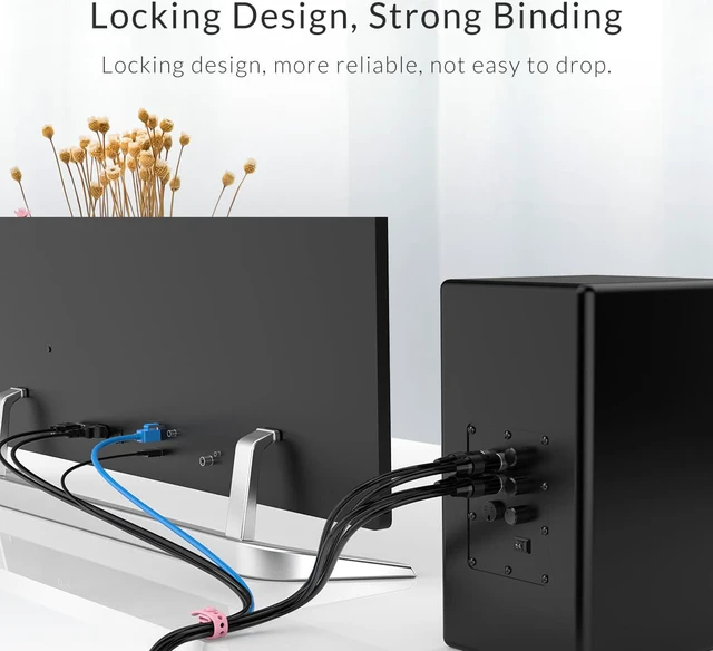 Alt view image 2 of 5 - ORICO 5pcs Desktop Cable holder Cable Management System, Cable Organizer Wire Storage Cable Holder Clip for Power Cords and Charging Accessory SG-PH5