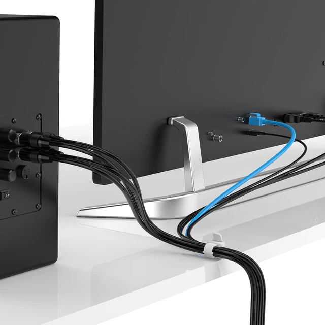 Alt view image 5 of 5 - ORICO 5pcs Desktop Cable holder Cable Management System, Cable Organizer Wire Storage Cable Holder Clip for Power Cords and Charging Accessory SG-PH5