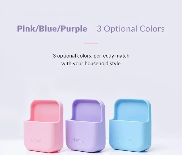 Alt view image 2 of 7 - ORICO Home Wall-mounted Silicone Storage Box Kitchen Holder Bathroom Shower Accessory Bedroom Organizer Box Storage Holder SG-W1