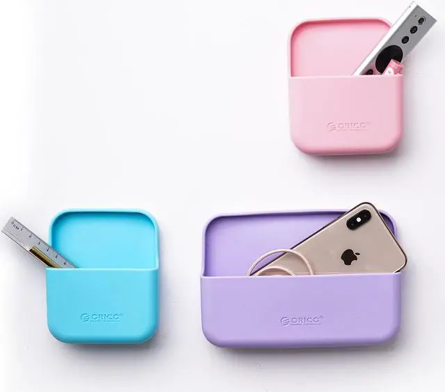 Alt view image 4 of 7 - ORICO Home Wall-mounted Silicone Storage Box Kitchen Holder Bathroom Shower Accessory Bedroom Organizer Box Storage Holder SG-W1