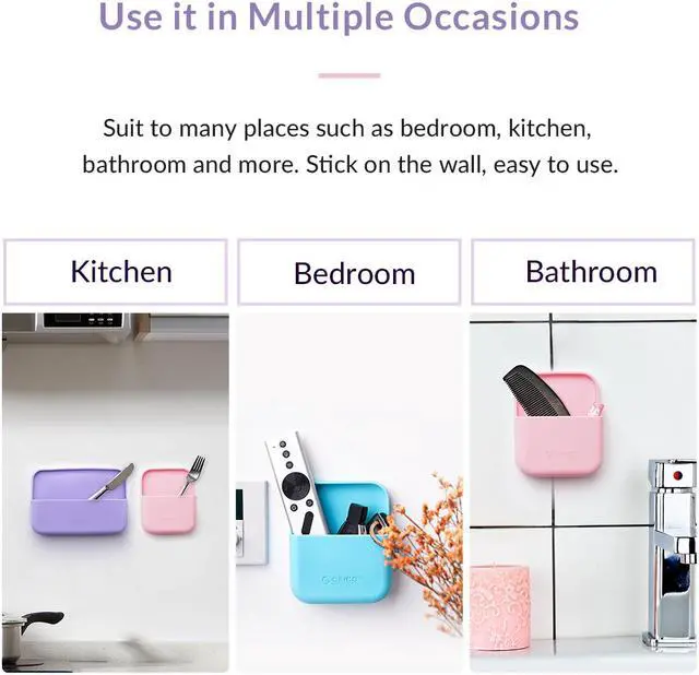 Alt view image 5 of 7 - ORICO Home Wall-mounted Silicone Storage Box Kitchen Holder Bathroom Shower Accessory Bedroom Organizer Box Storage Holder SG-W1