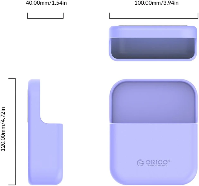 Alt view image 7 of 7 - ORICO Home Wall-mounted Silicone Storage Box Kitchen Holder Bathroom Shower Accessory Bedroom Organizer Box Storage Holder SG-W1