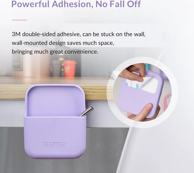 Alt view image 6 of 7 - ORICO Home Wall-mounted Silicone Storage Box Kitchen Holder Bathroom Shower Accessory Bedroom Organizer Box Storage Holder SG-W1