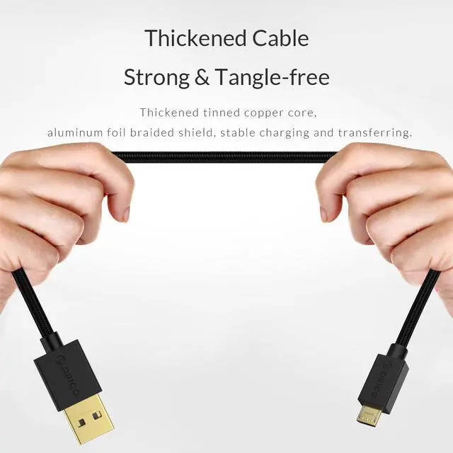 Alt view image 6 of 7 - ORICO USB 2.0 A to Micro-B Cable (M/M),USB 2.0 to USB Micro-B, Fast Charging Cable 1.64ft to 6.6ft Gold-plate Interface for 2.5/3.5 in HDD SSD M.2 SSD and HDD Enclosures