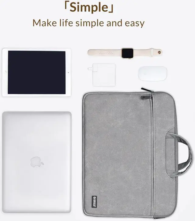 Alt view image 3 of 6 - ORICO Notebook Handbag Protective Case for Macbook Air Pro 13.3 15.6 Laptop Sleeve Cover Bag For Dell Acer Asus Business Handbag