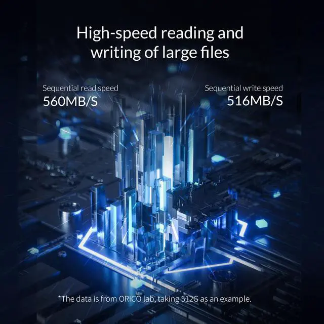 Alt view image 3 of 7 - ORICO M.2 2280 SATA3.0 128GB M.2 NGFF SSD 3D NAND TLC Internal Solid State Drive (SSD) for Desktop Notebook Standrad M.2 SATA 128GB SSD (N300)