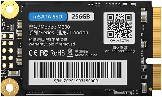 Alt view image 2 of 7 - ORICO mSATA 256GB SATA III 3D NAND Internal SSD TLC - mSATA3.0 6Gbps Internal Solid State Drive for Desktop Laptop  (M200)