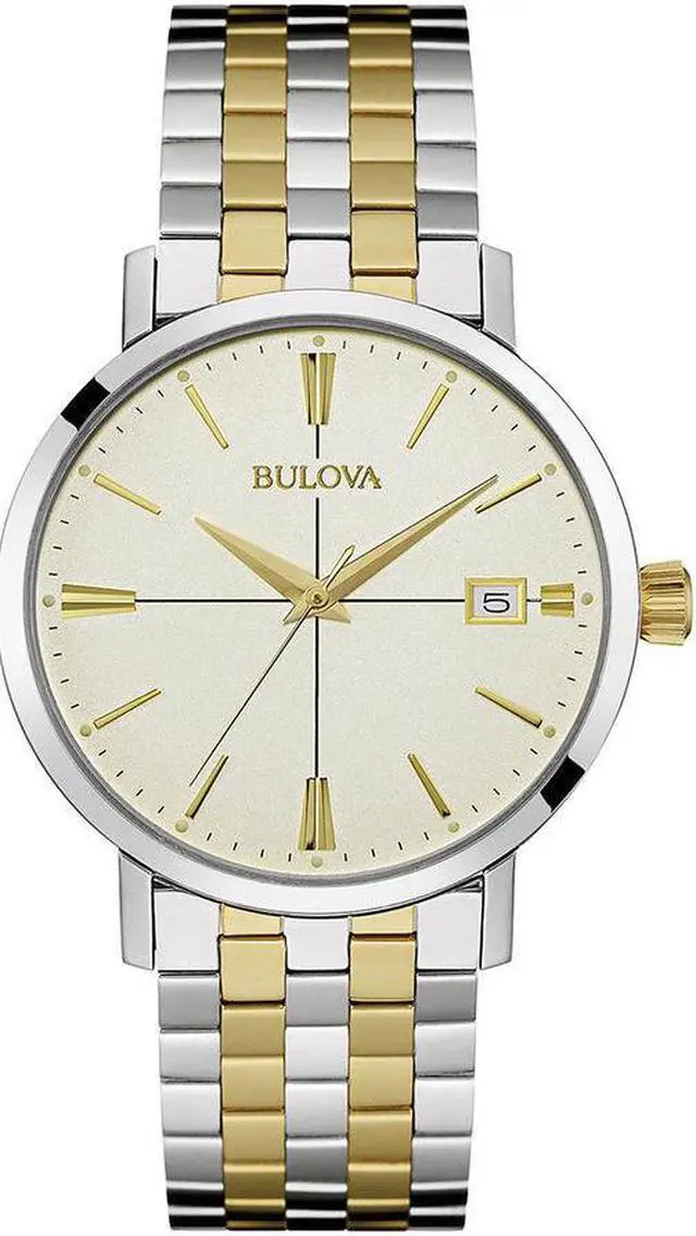 Alt view image 4 of 20 - Bulova 98B255 Men's Stainless Steel Two-tone Bracelet Band Grey Dial Watch