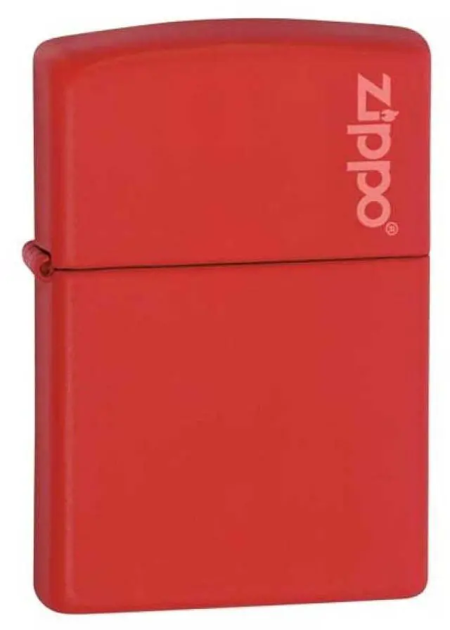 Alt view image 10 of 14 - Zippo 233ZL Windproof Red Matte with Zippo Logo Lighter