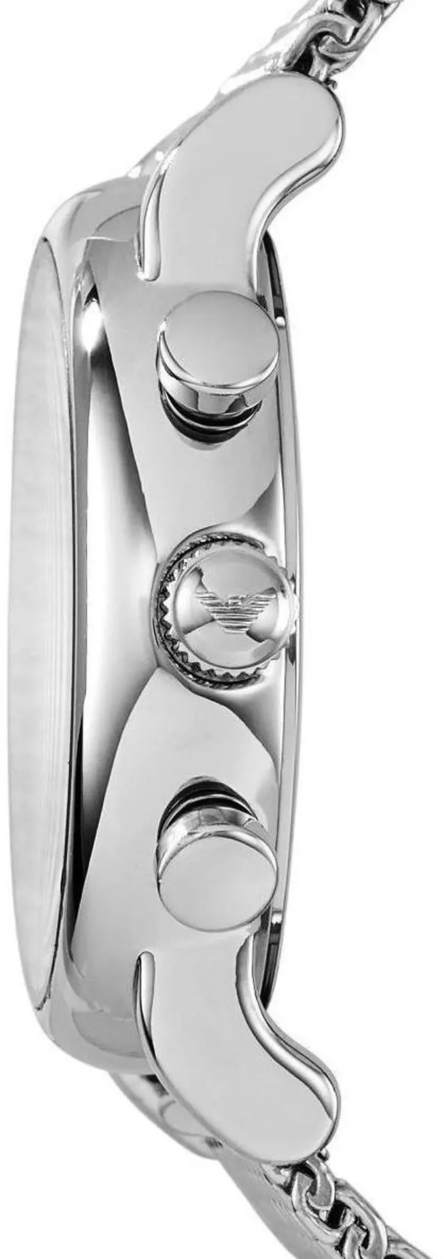 Alt view image 5 of 11 - Emporio Armani Men's Classic AR1808 Silver Stainless-Steel Quartz Watch with Black Dial