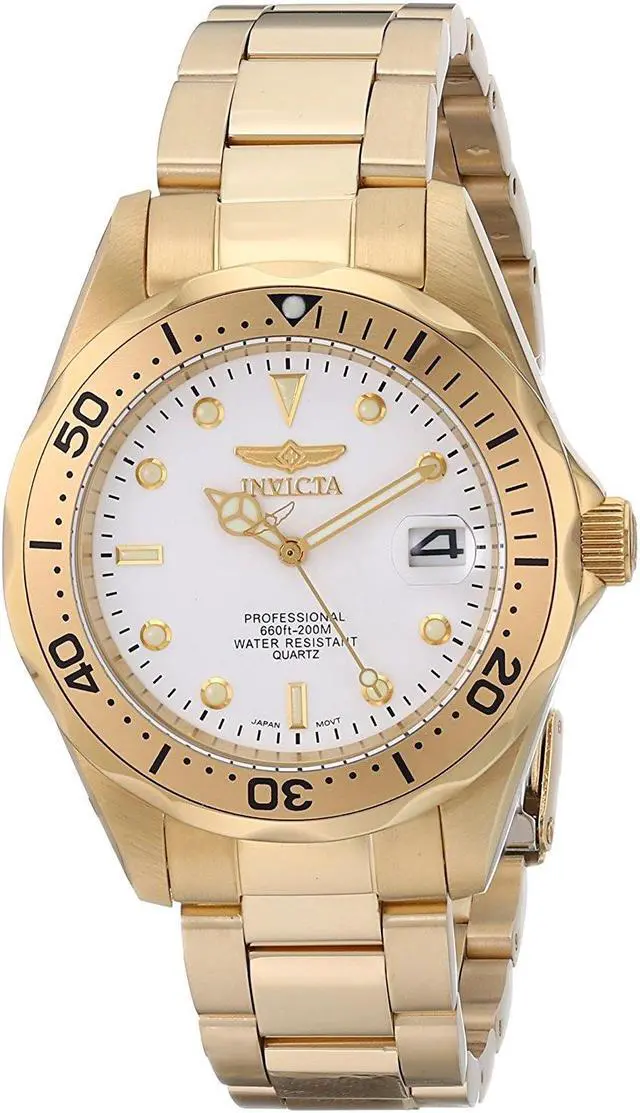 Alt view image 6 of 13 - Invicta Men's Pro Diver 23kt Goldplated
