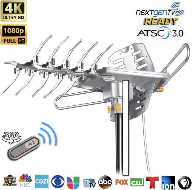 Alt view image 5 of 6 - LAVA HD-2605, TV Antenna, Outdoor Remote Controlled HDTV Antenna, amplified 4K HDTV Antenna with Amplifier, 150 Miles Long Range for Outdoor/RV/Attic Use for Multiple TVs