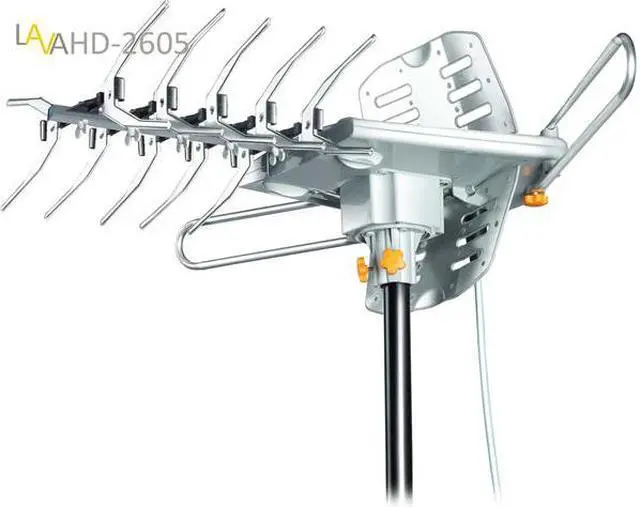 Alt view image 2 of 6 - LAVA HD-2605, TV Antenna, Outdoor Remote Controlled HDTV Antenna, amplified 4K HDTV Antenna with Amplifier, 150 Miles Long Range for Outdoor/RV/Attic Use for Multiple TVs