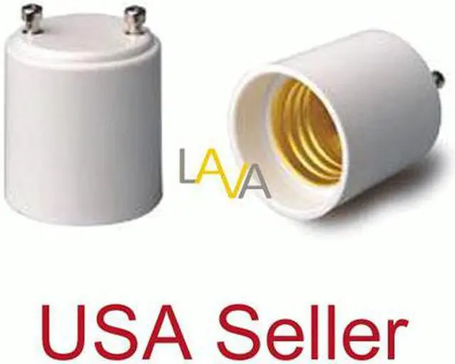 Alt view image 2 of 8 - 2 Pack GU24 to E27/E26 LED Light Bulb Lamp Holder Adapter Socket