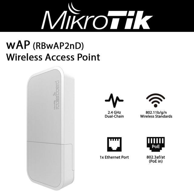 Mikrotik wAP RBwAP2nD Weatherproof Wireless Access Point with 1x