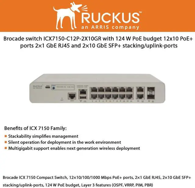 Main image of Brocade ICX 7150 Ethernet Switch