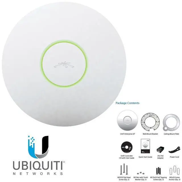 Alt view image 4 of 10 - Ubiquiti UAP – UniFi-US Indoor Wireless N300 Access Point/Bridge
