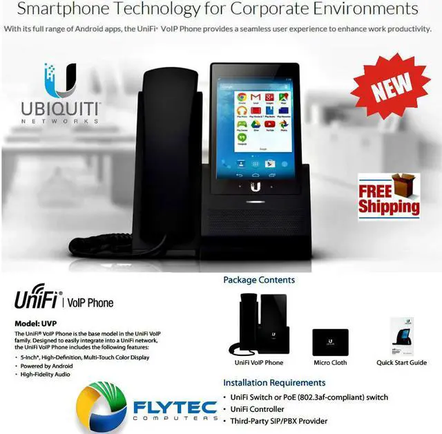 Alt view image 7 of 12 - Ubiquiti Networks UVP UniFi VoIP Phone with 5" Touchscreen