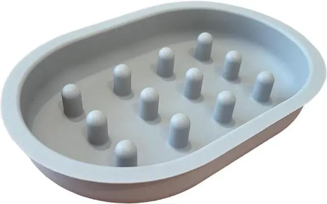 Alt view image 2 of 4 - Slow Feeder Bowl Compatible with Sureflap Surefeed Feeders - BPA Free & Dishwasher Safe Silicone Slow Feeder Bowl for Small & Med Breed, Non-Slip Puzzle Cat Food Bowl, Perfect for Fast Eaters gray