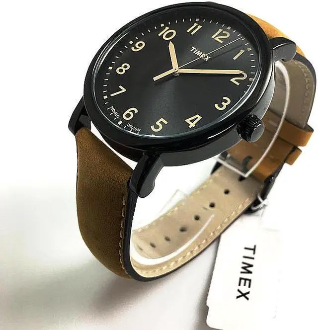 Alt view image 2 of 9 - Men's Timex Originals 20mm Leather Strap Watch T2N677