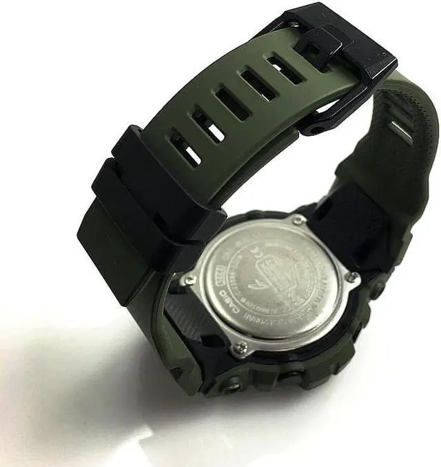 Alt view image 3 of 8 - Casio GBD800UC3 G-Shock Power Trainer Resin Army Green Mens Watch