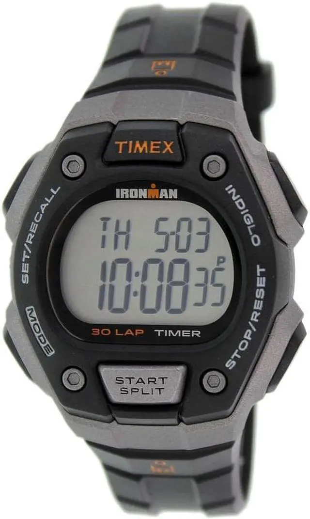 Alt view image 2 of 13 - Men's Timex Fullsize Ironman Classic 30 Black Resin Digital Watch T5K821