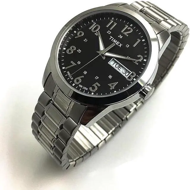 Alt view image 3 of 9 - Men's Timex South Street Sport Steel Expansion Band Watch T2M932
