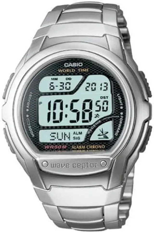 Alt view image 5 of 9 - CASIO WV58DA-1AV Atomic Digital Watch Silver