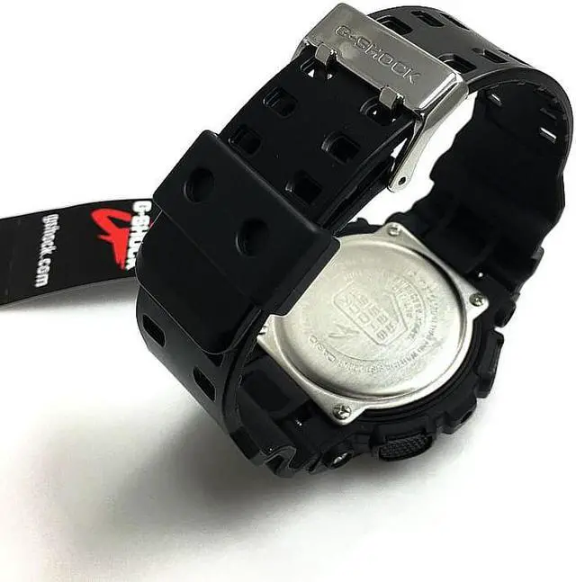 Alt view image 6 of 10 - Casio G-Shock Black and Blue Ana-Digi Sports Watch GA100CB-1A