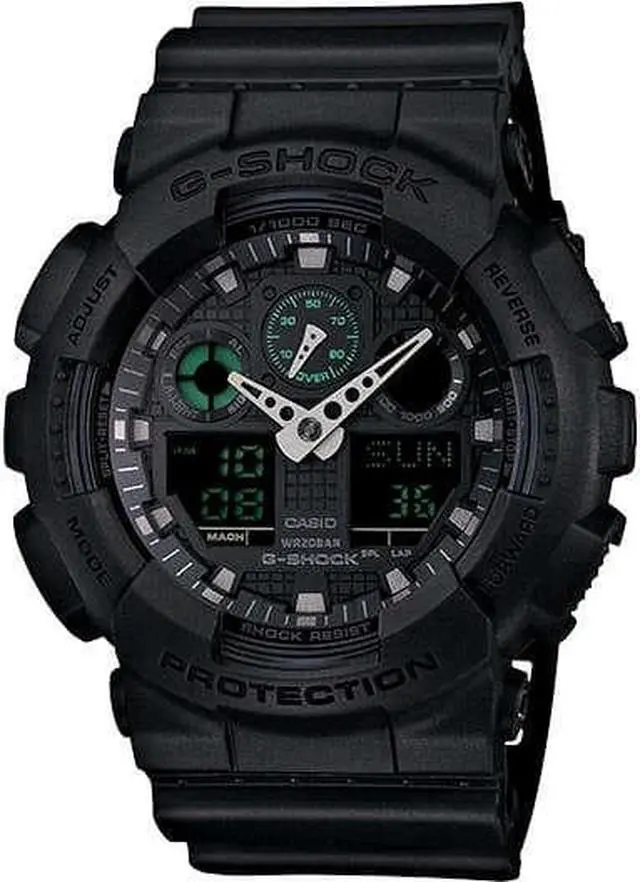 Alt view image 2 of 7 - Casio G-Shock Analog Digital Black Military Watch GA100MB-1A