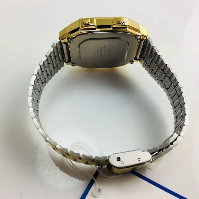 Alt view image 4 of 9 - Men's Casio Digital Classic Gold Tone Steel Watch A178WGA-1AD A178WGA-1A