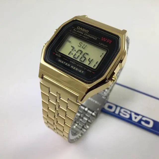 Alt view image 2 of 4 - Men's Casio Gold Tone Classic Digital Watch A159WGEA-1