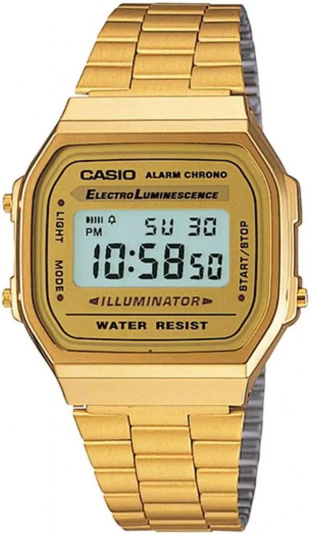 Main image of Men's Casio Gold Tone Classic Digital Watch A168WG-9V A168WG-9VT