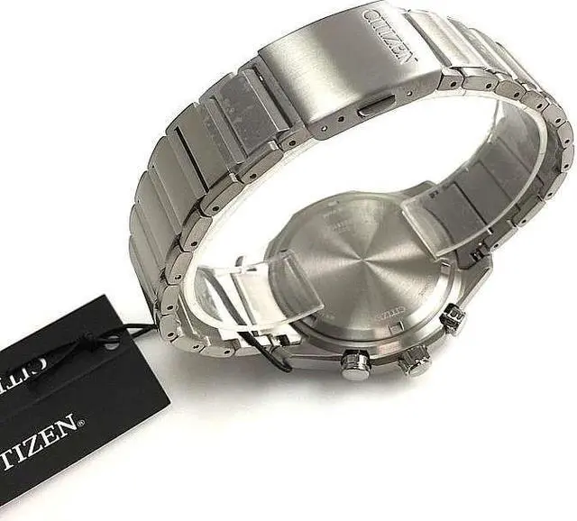 Alt view image 3 of 7 - Men's Citizen Blue Dial Super Titanium Chronograph Watch AT2530-85L